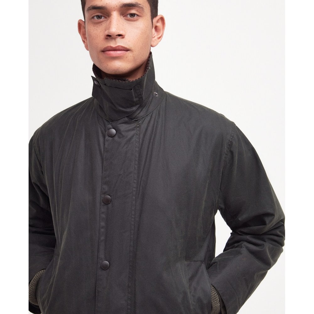Border Waxed Jacket in Sage