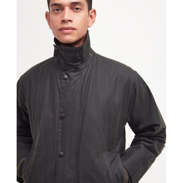 Border Waxed Jacket in Sage