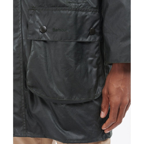 Border Waxed Jacket in Sage