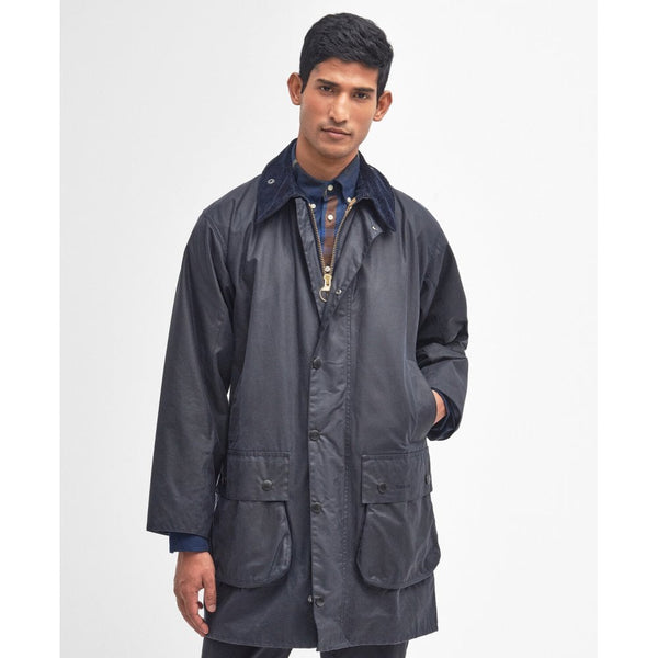 Border Waxed Jacket in Navy