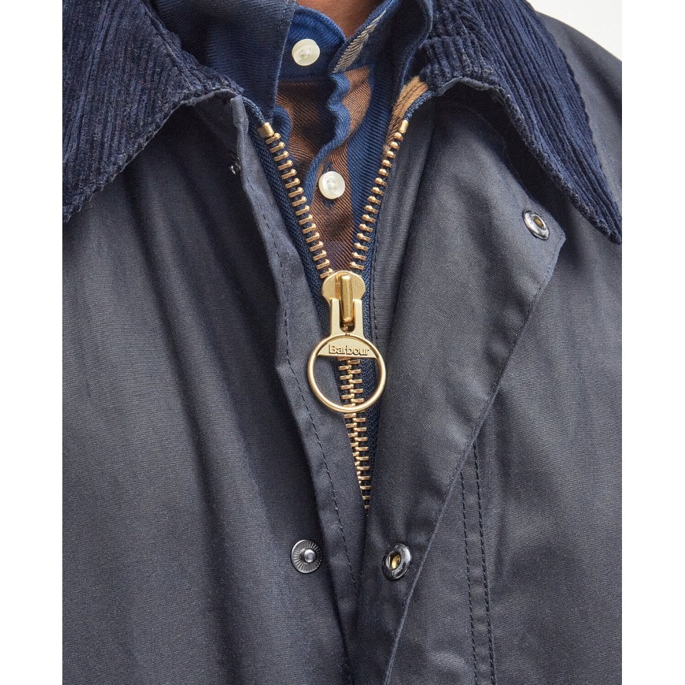 Border Waxed Jacket in Navy