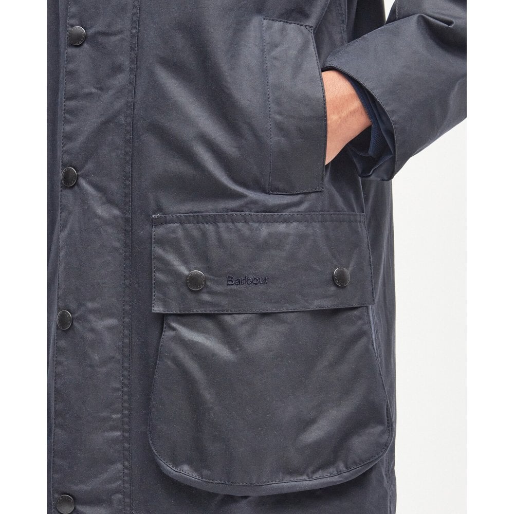 Border Waxed Jacket in Navy