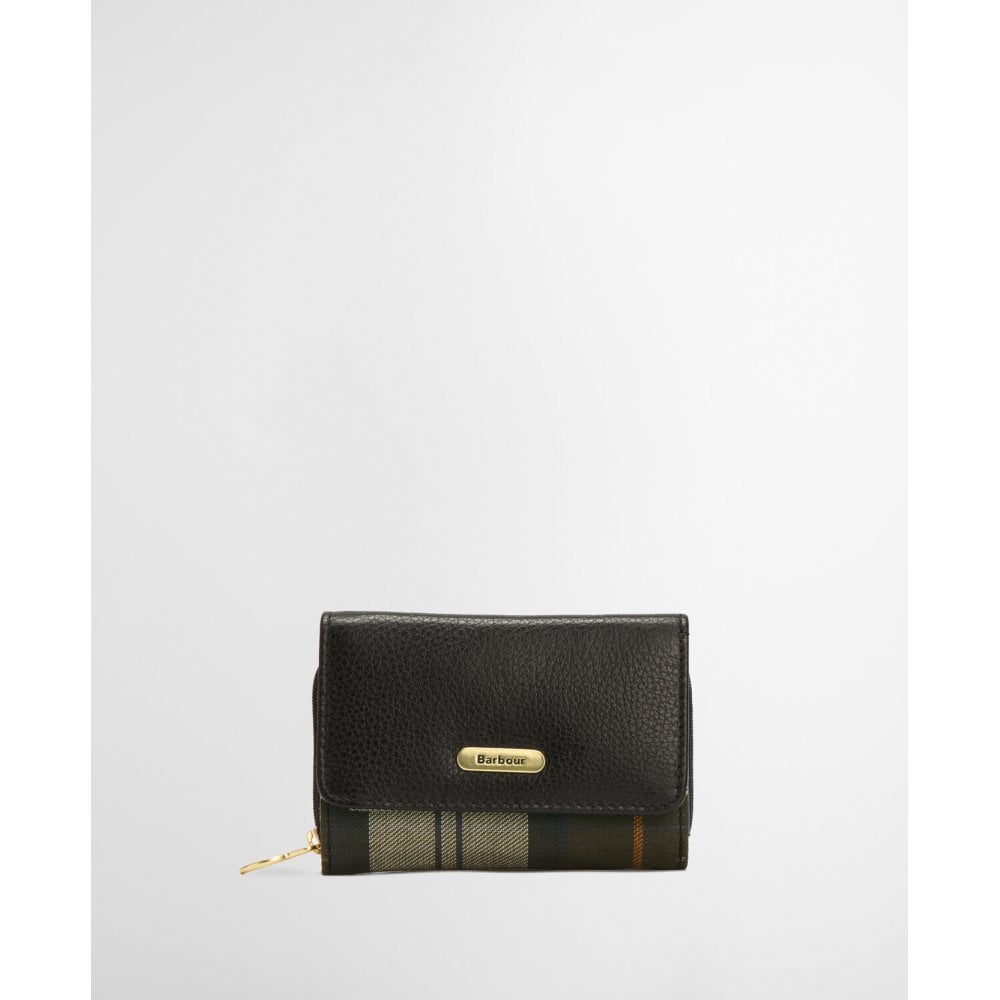 Rosa Leather French Purse -  Black/Ancient