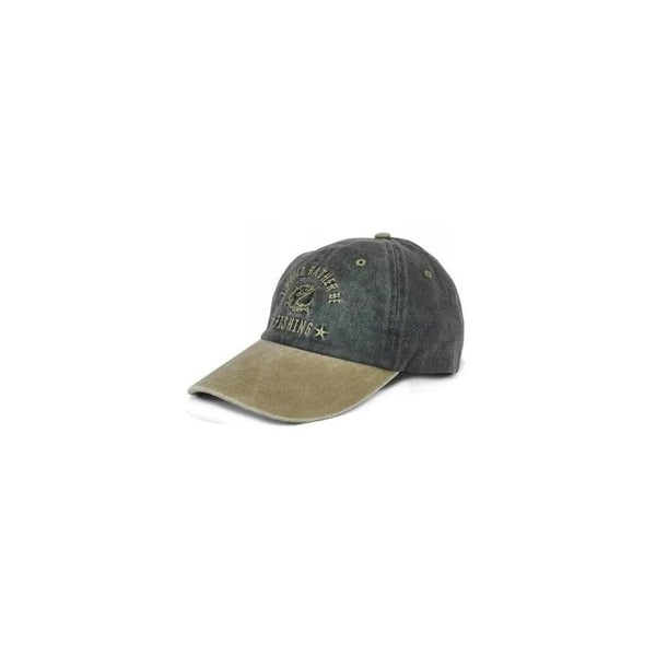 Baseball Caps in Washed Denim with Embroidery "I Would Rather Be Fishing"