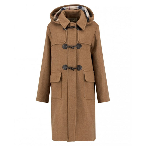 Melody Wool Duffle Coat - Camel/Hessian Tartan