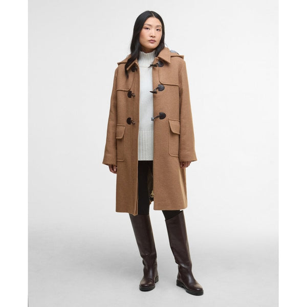 Melody Wool Duffle Coat - Camel/Hessian Tartan