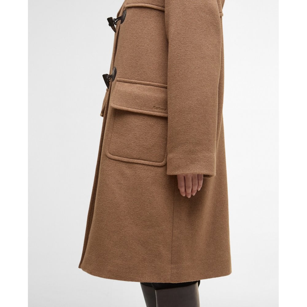 Melody Wool Duffle Coat - Camel/Hessian Tartan