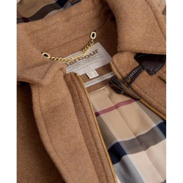 Melody Wool Duffle Coat - Camel/Hessian Tartan