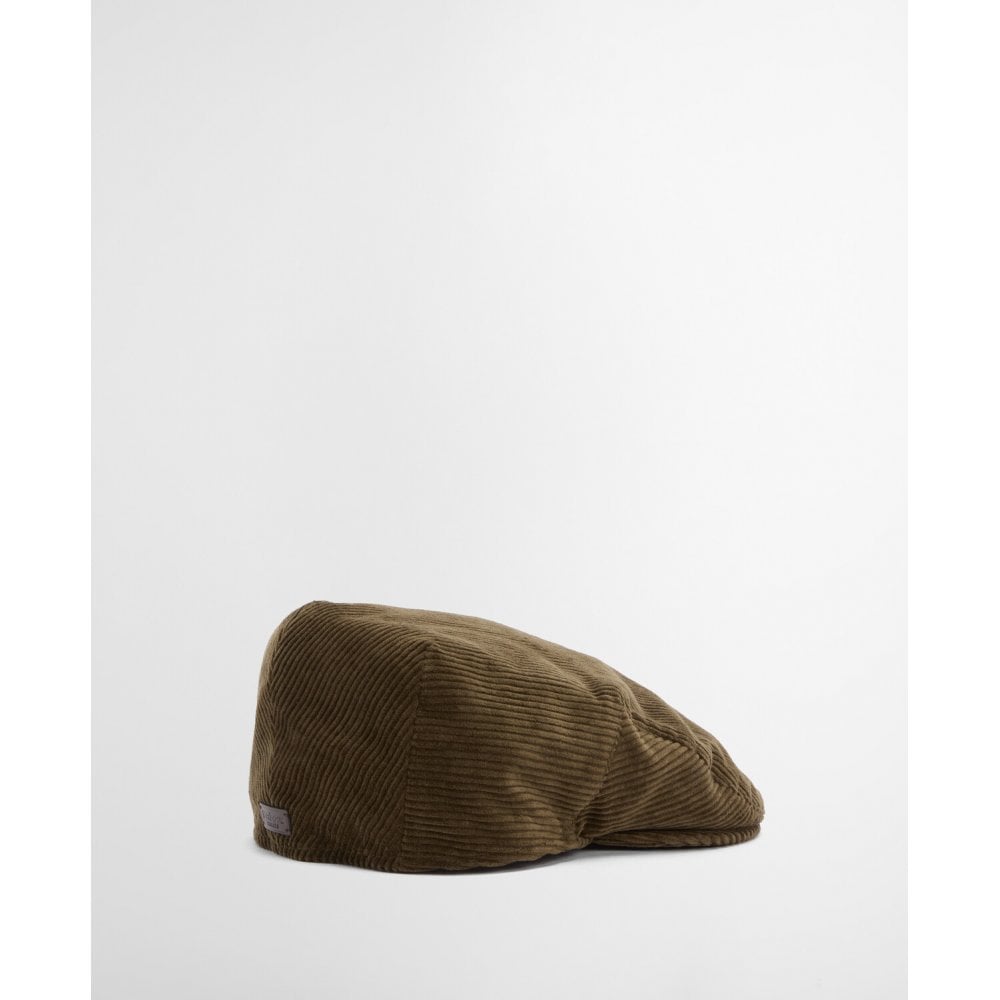 Westdale Cord Flat Cap - Olive