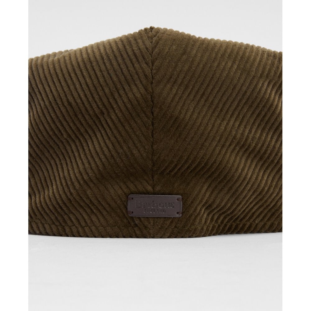 Westdale Cord Flat Cap - Olive