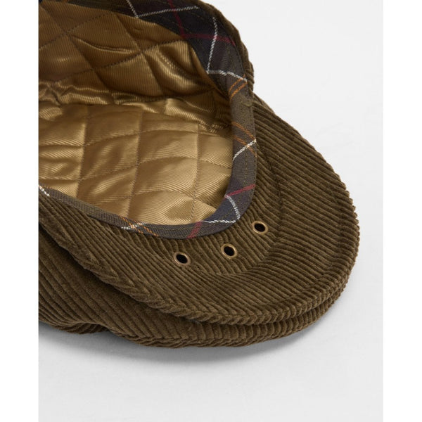 Westdale Cord Flat Cap - Olive