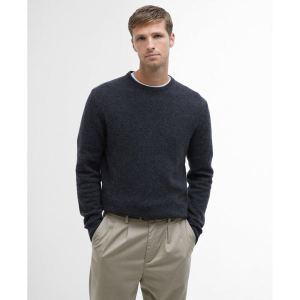 Essential Patch Crew Neck Sweater - Charcoal