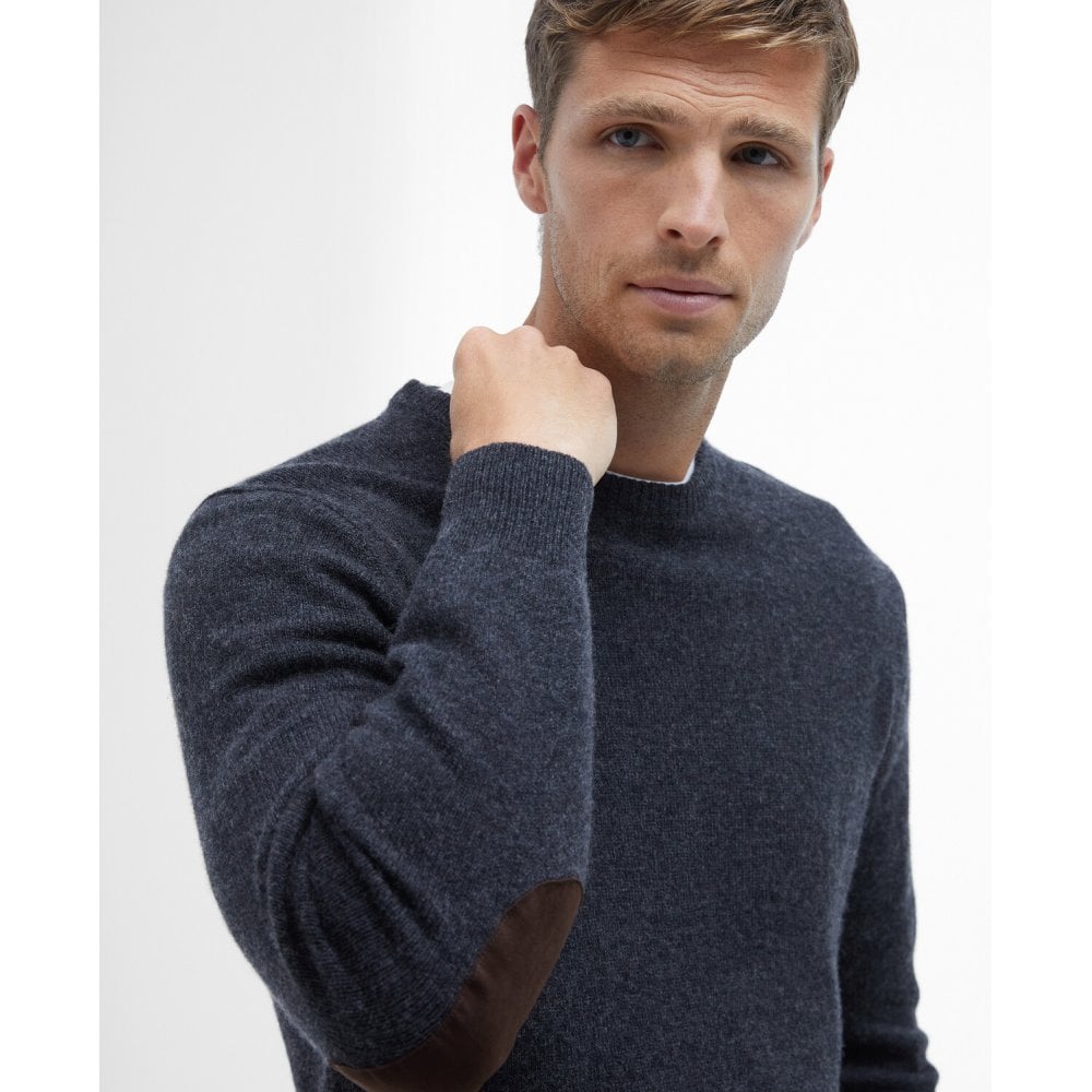 Essential Patch Crew Neck Sweater - Charcoal