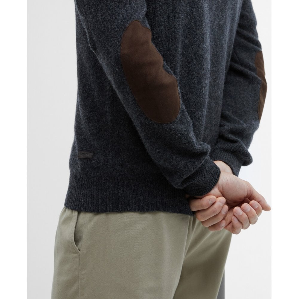 Essential Patch Crew Neck Sweater - Charcoal