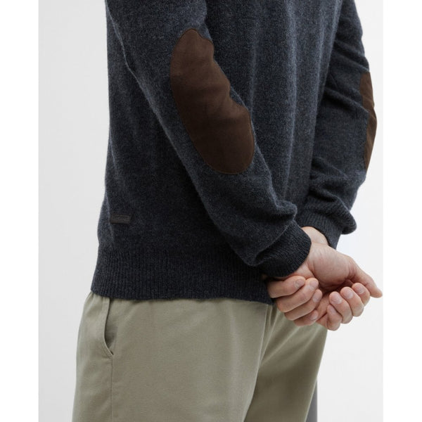 Essential Patch Crew Neck Sweater - Charcoal