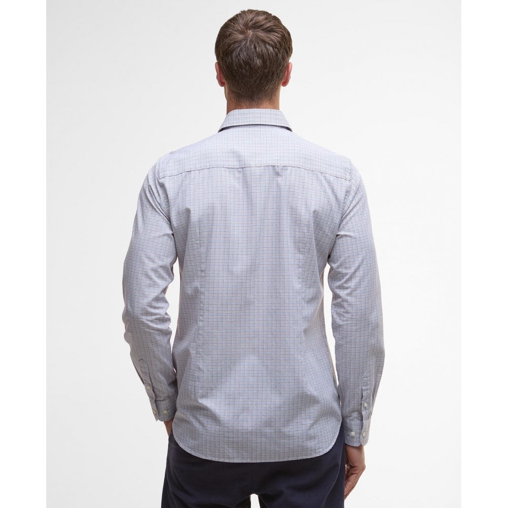 Carlton Tattersall Tailored Long-Sleeved Shirt - Navy