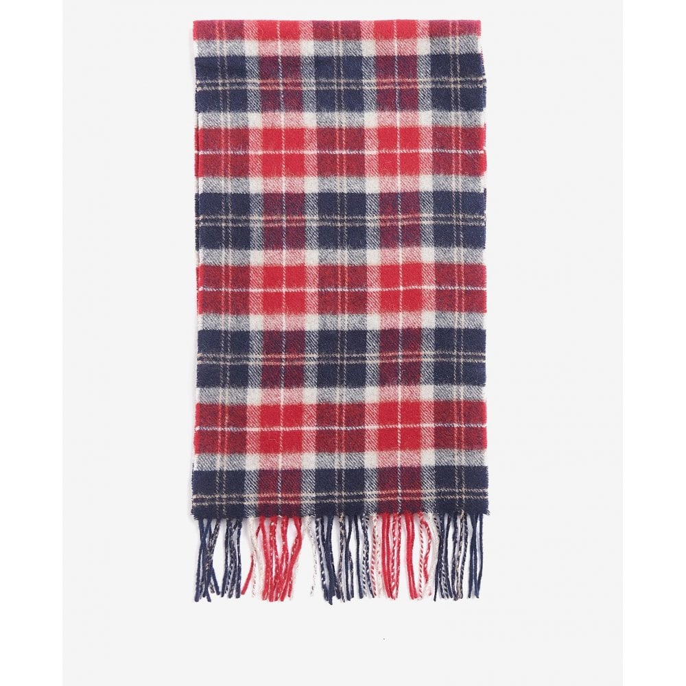Lambswool Scarf in Cranbery Tartan