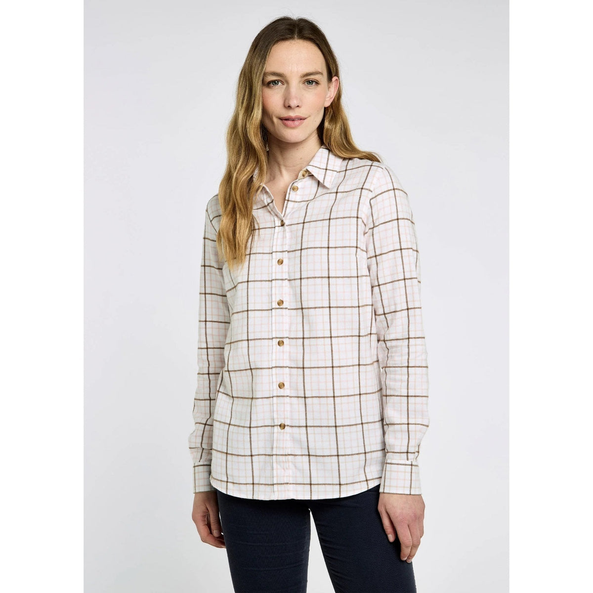 Brooklime Women’s check shirt - Dusky Rose