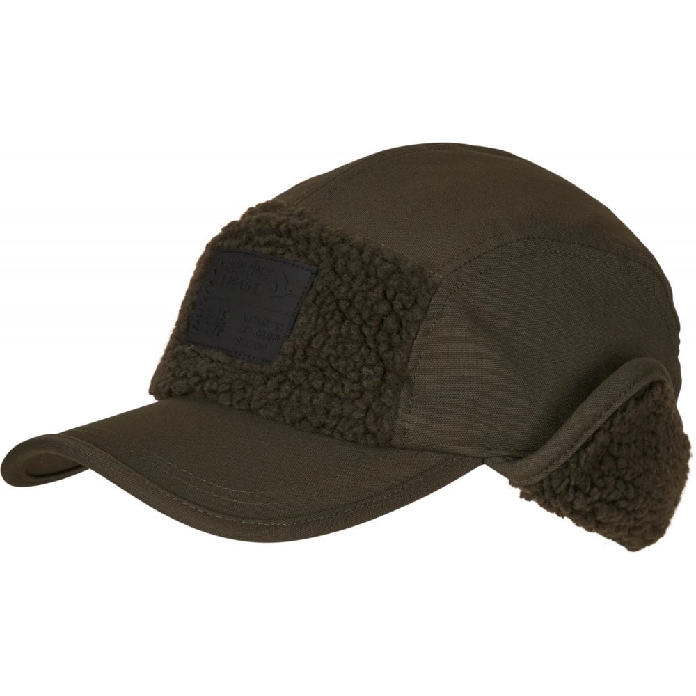 Teddy Fold Down Cap - Pine green