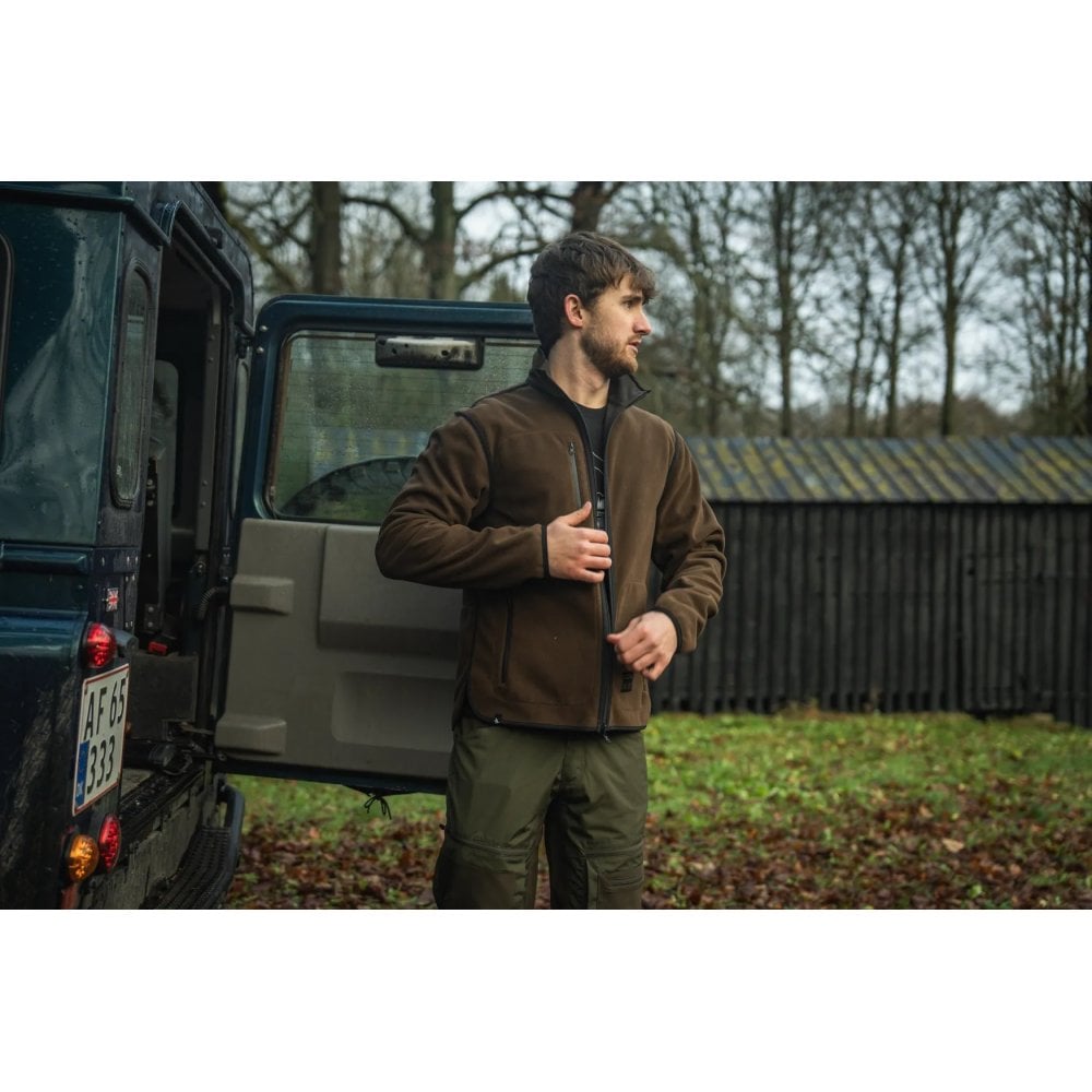 Rogue Solid Reversible Fleece - Grizzly Brown/Demitasse brown