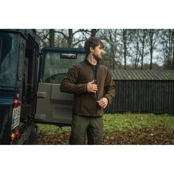 Rogue Solid Reversible Fleece - Grizzly Brown/Demitasse brown