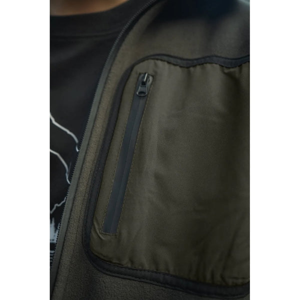 Rogue Solid Reversible Fleece - Grizzly Brown/Demitasse brown