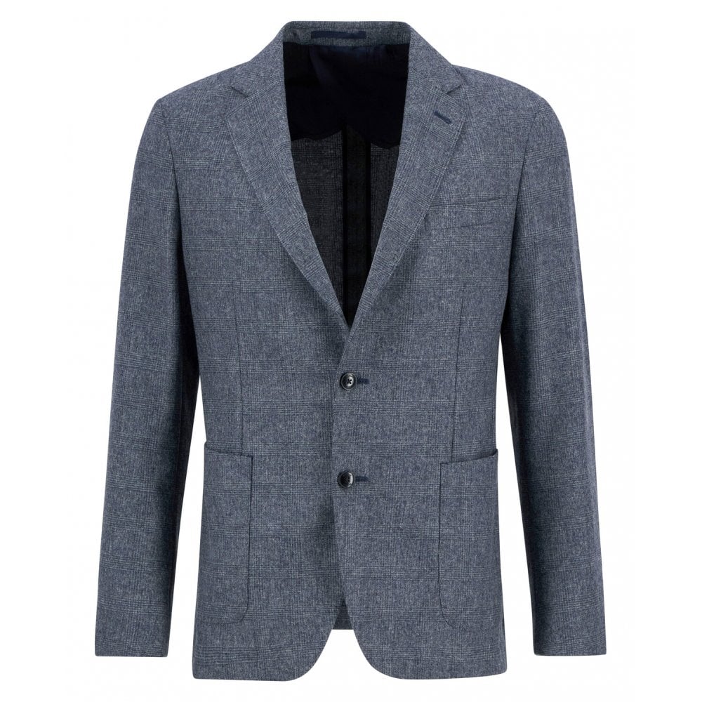 Kensington Check Blazer - Navy