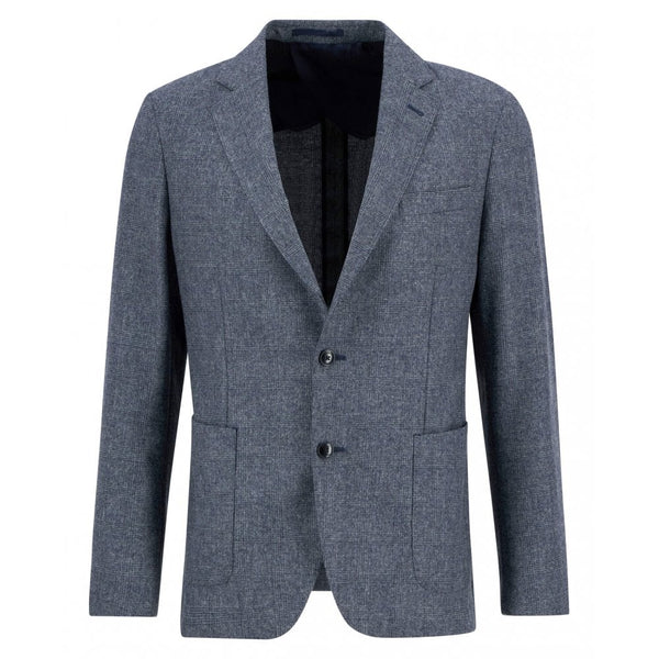 Kensington Check Blazer - Navy