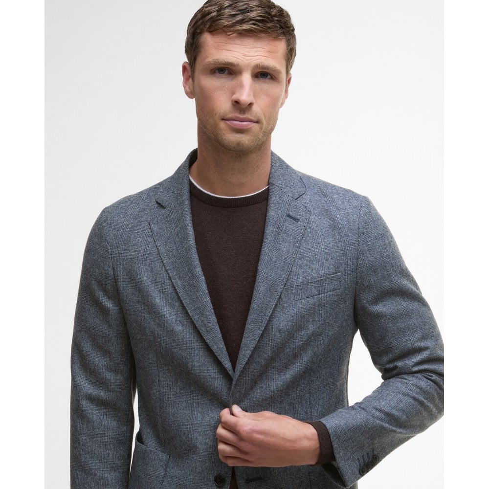 Kensington Check Blazer - Navy
