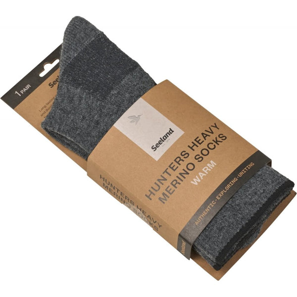 Field Heavy Merino Sock - Grey Melange/Black