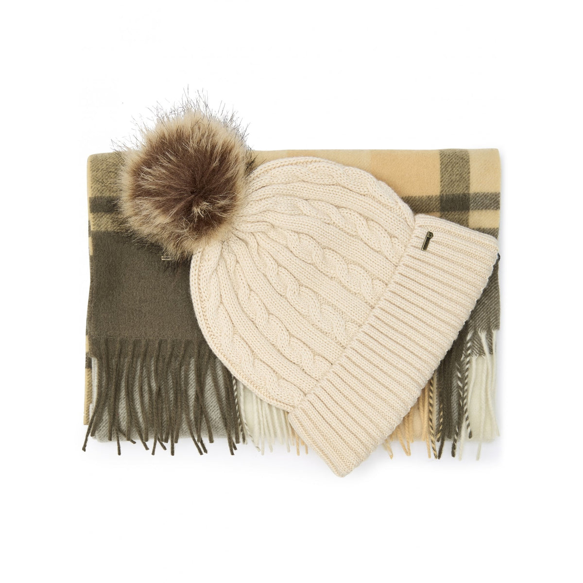 Foley Matching hat and scarf gift set - Dusky Green
