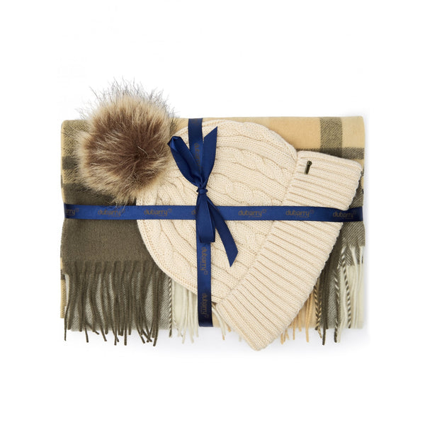 Foley Matching hat and scarf gift set - Dusky Green