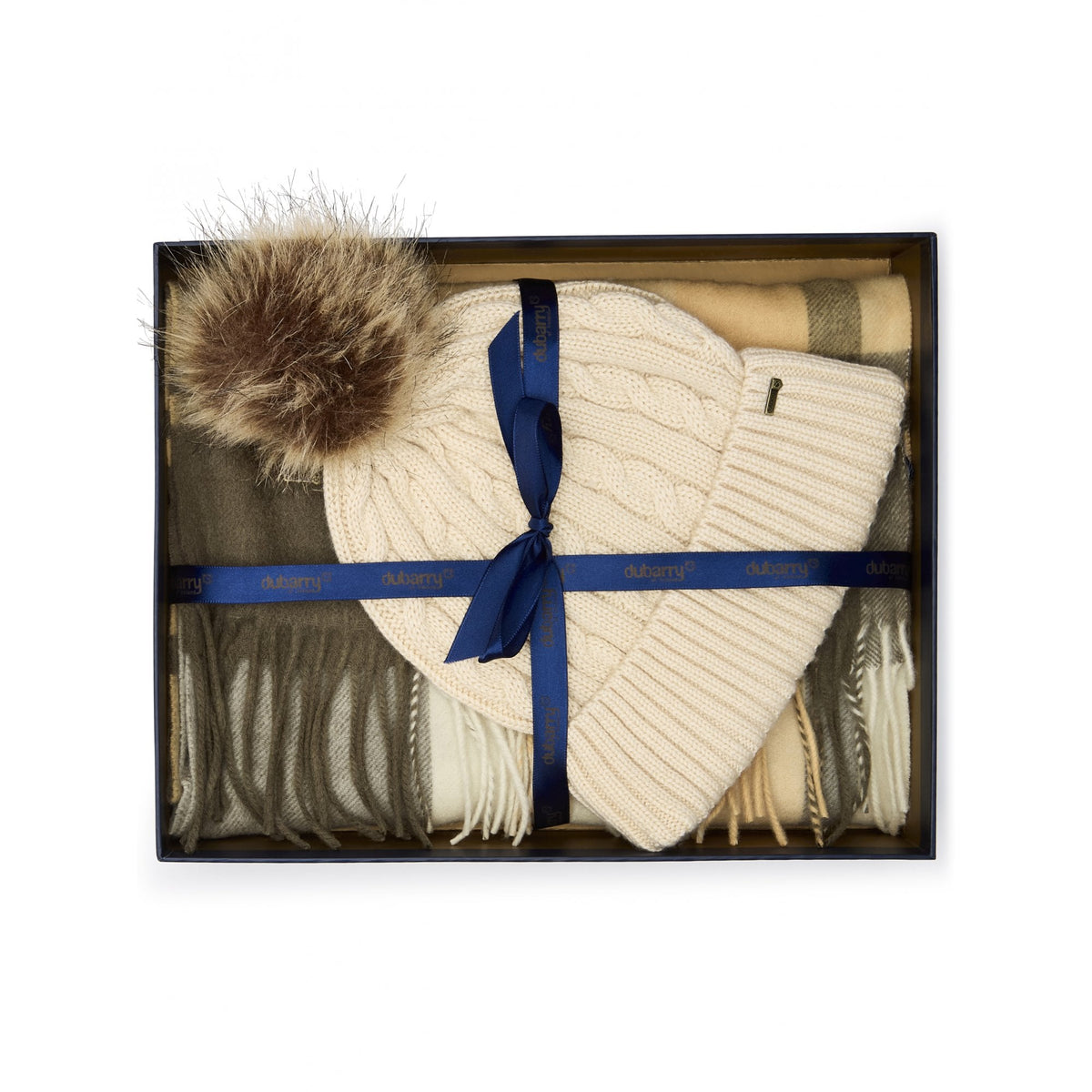 Foley Matching hat and scarf gift set - Dusky Green