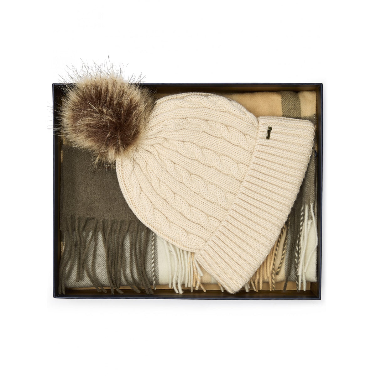 Foley Matching hat and scarf gift set - Dusky Green