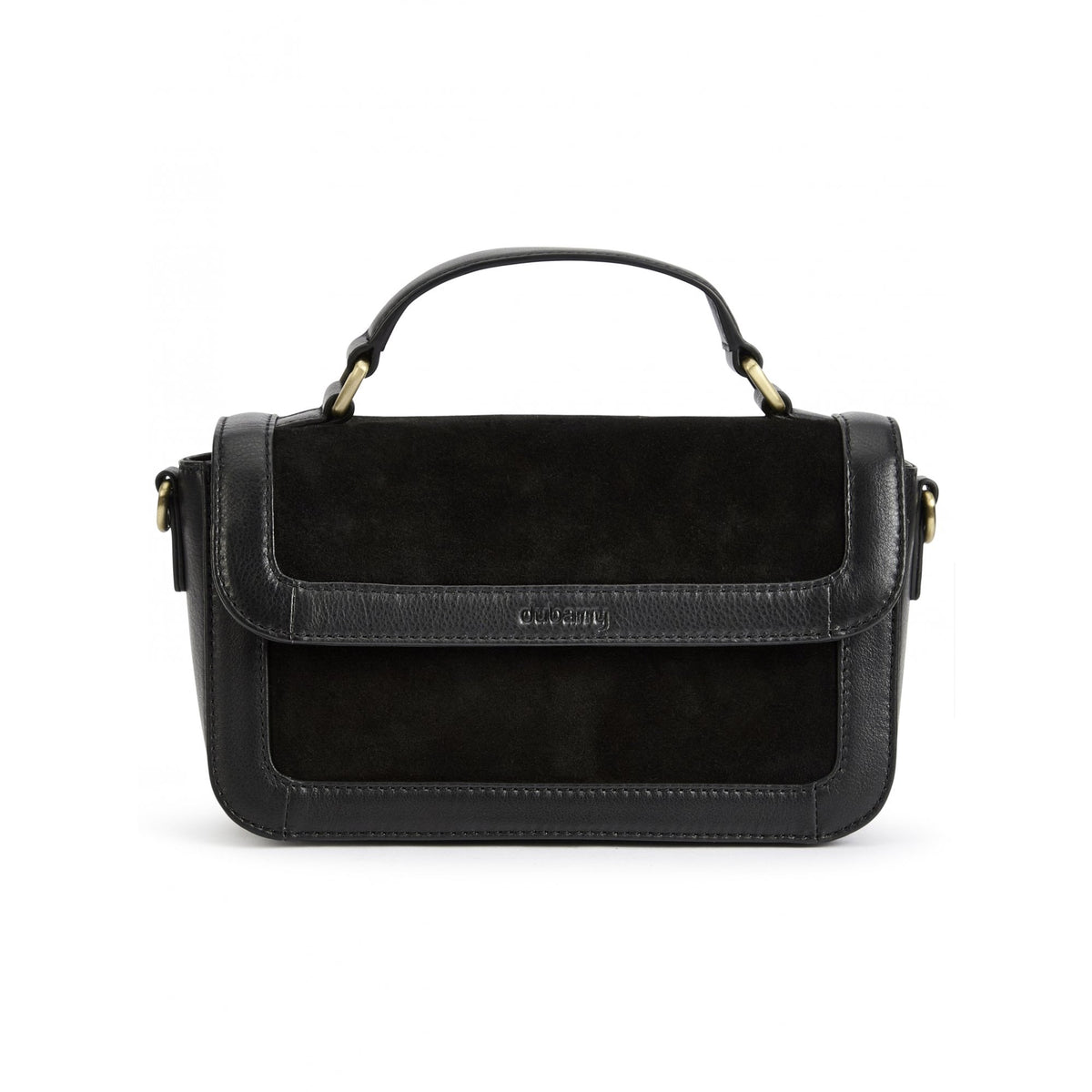 Eadestown Structured handbag in suede and leather - Black