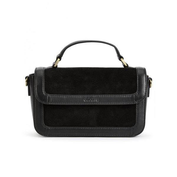 Eadestown Structured handbag in suede and leather - Black