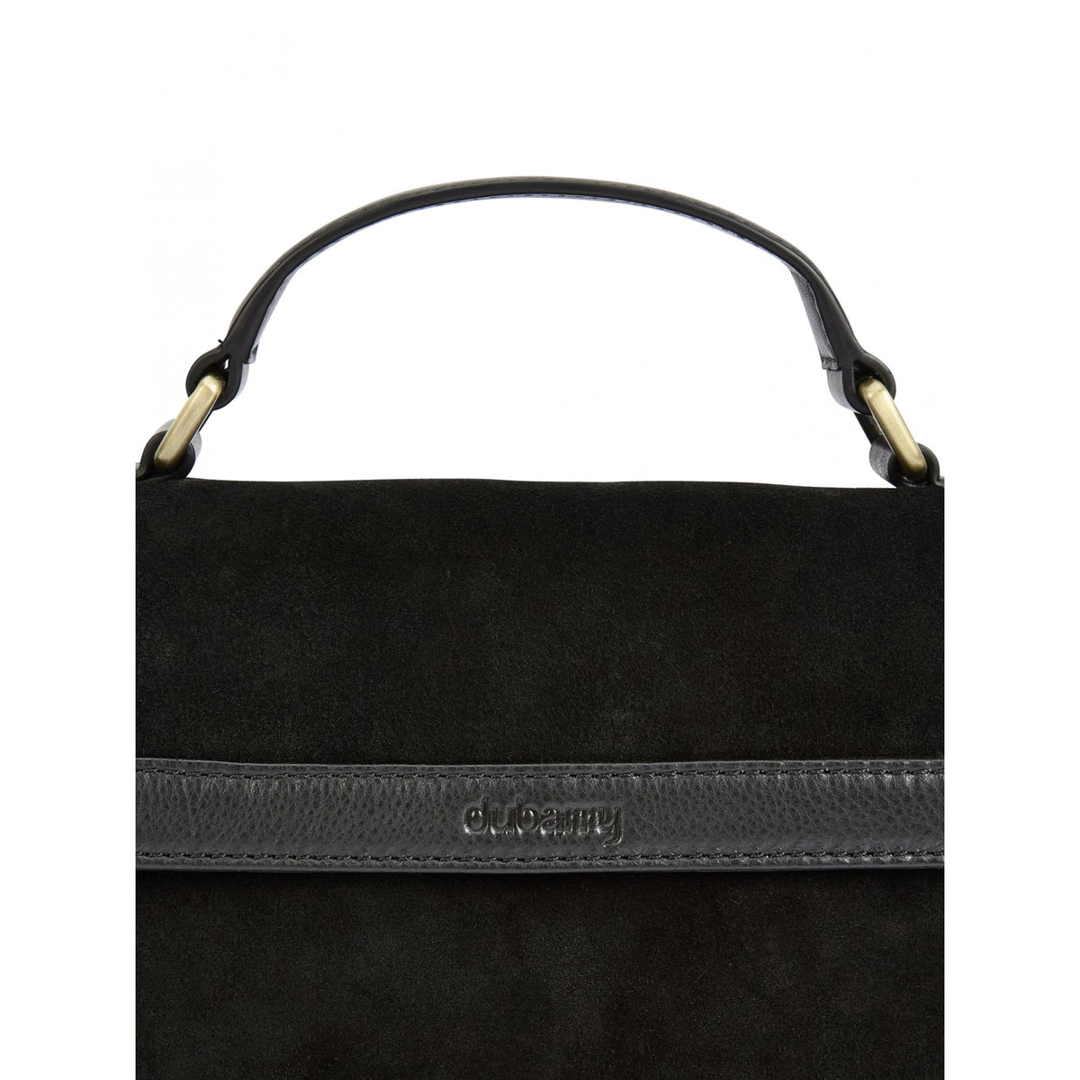 Eadestown Structured handbag in suede and leather - Black