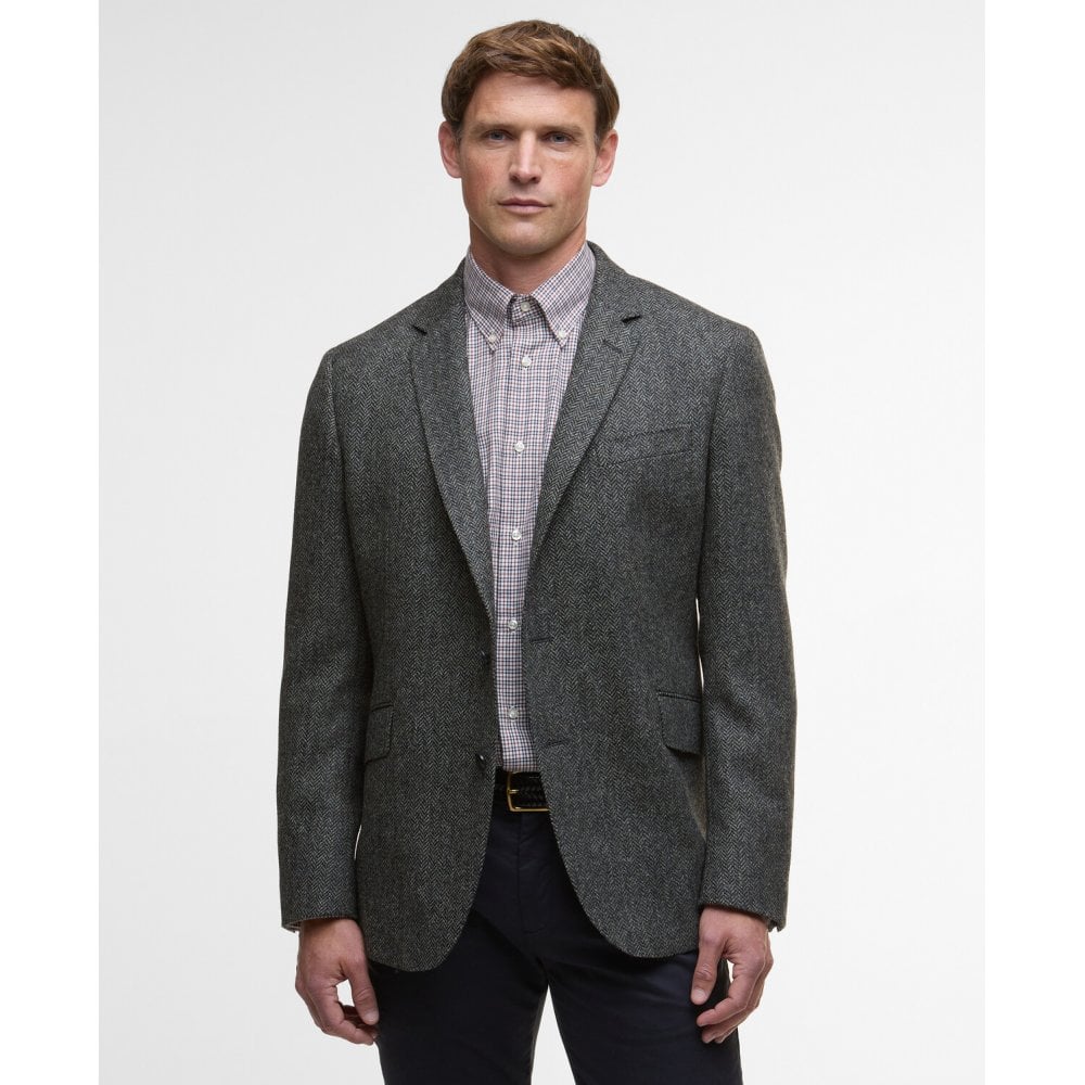 Firth Moons Herringbone Blazer - Grey