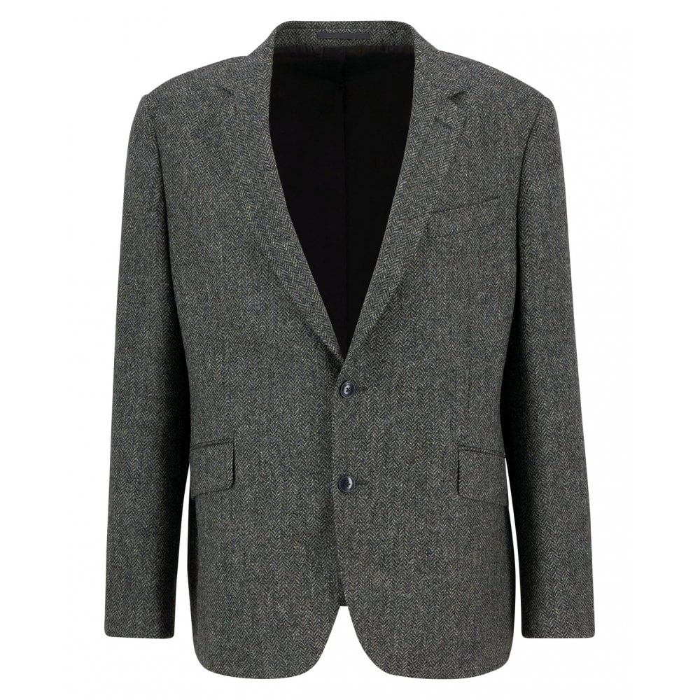 Firth Moons Herringbone Blazer - Grey