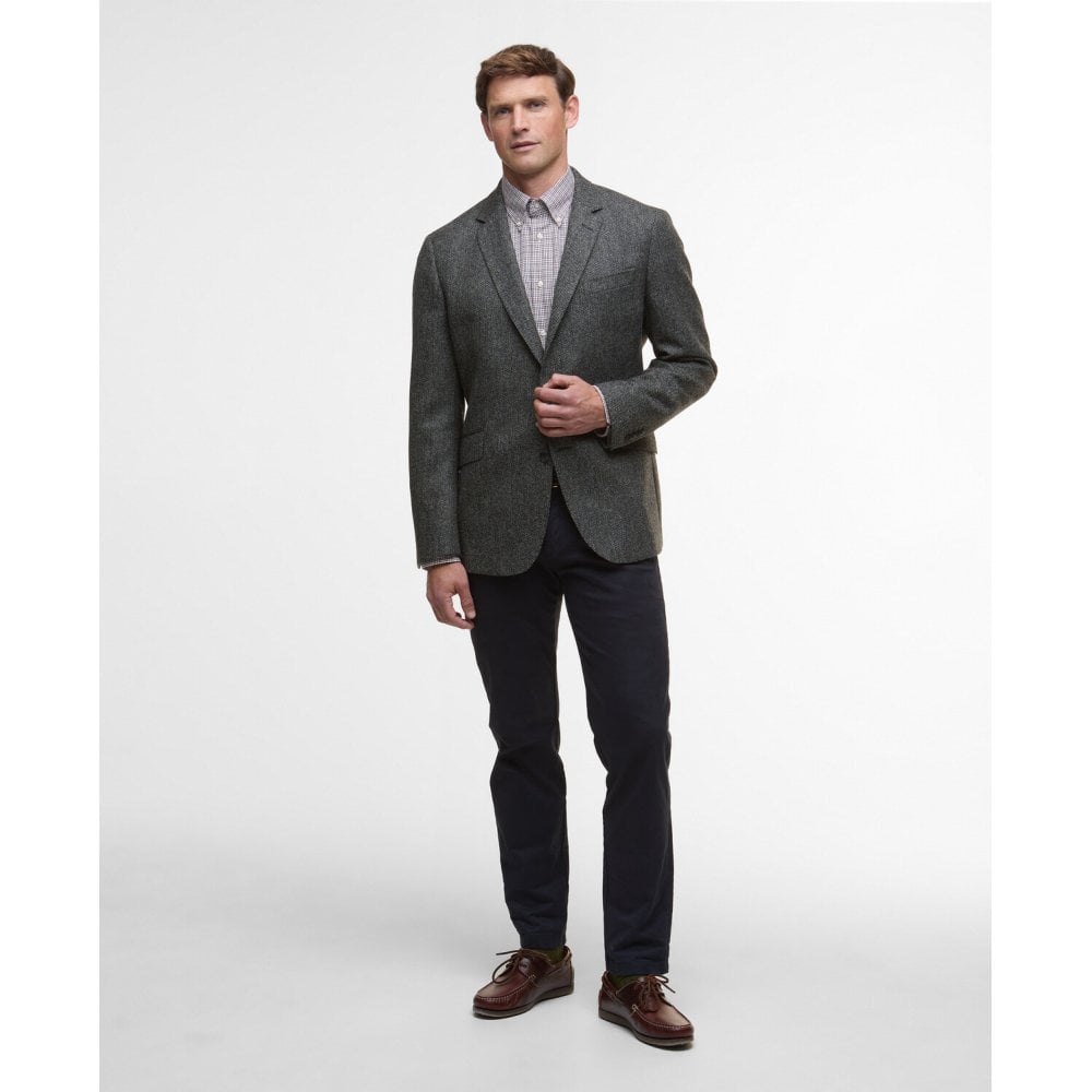 Firth Moons Herringbone Blazer - Grey