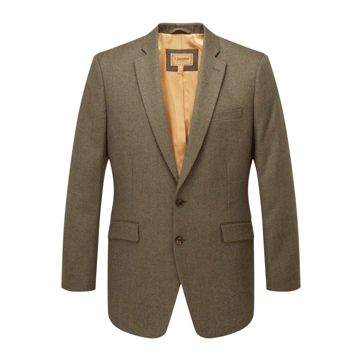 St Andrews Tweed Sports Jacket - Loden Green Herringbone Tweed
