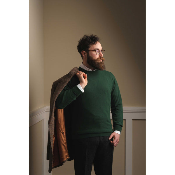 Melrose 2 Ply Cashmere Crew Neck - Bottle