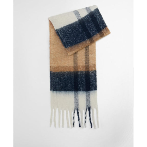 Isla Tartan Boucle Scarf - Hessian Tartan