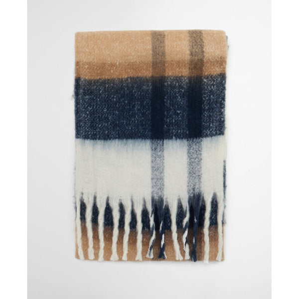 Isla Tartan Boucle Scarf - Hessian Tartan