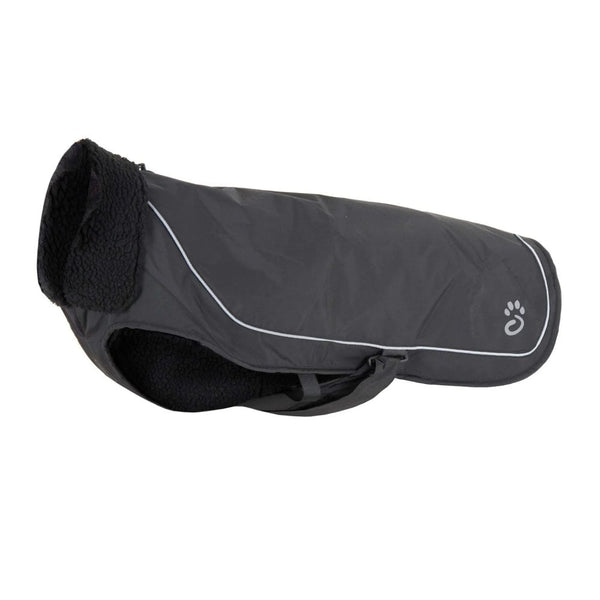 Fleece Lined Dog Coat in Black