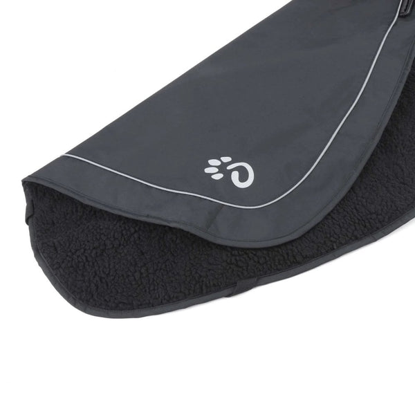 Fleece Lined Dog Coat in Black