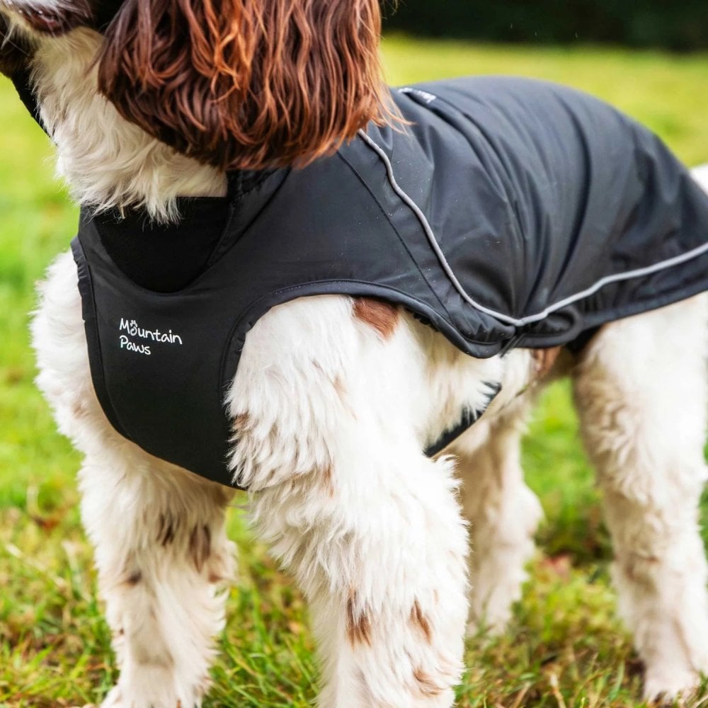 Fleece Lined Dog Coat in Black