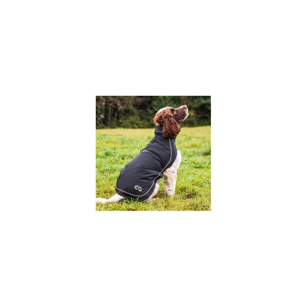 Fleece Lined Dog Coat in Black