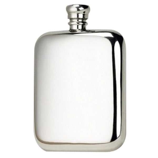 6oz Kidney Pewter Flask