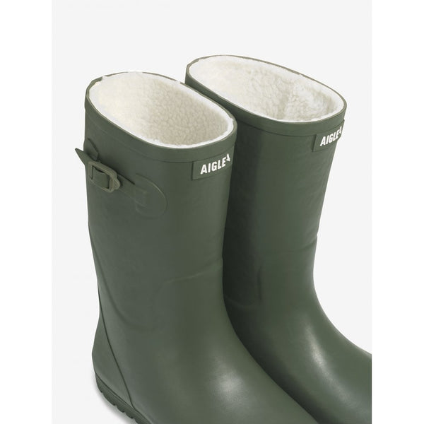 Kid's Woody-Pop Fur 2 Wellington Boots - Kaki